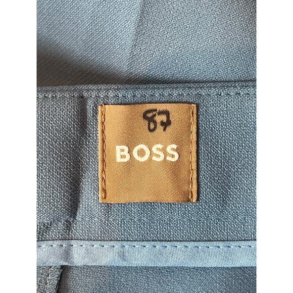 BOSS Hugo Boss pants Tiluna side zip slim fit cropped ankle blue size 6 - Picture 5 of 6